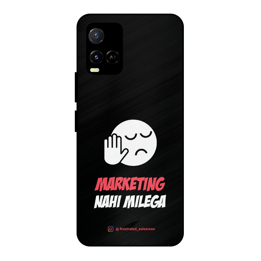 Marketing Nahi Milega Black Metal Back Case for Vivo Y33s