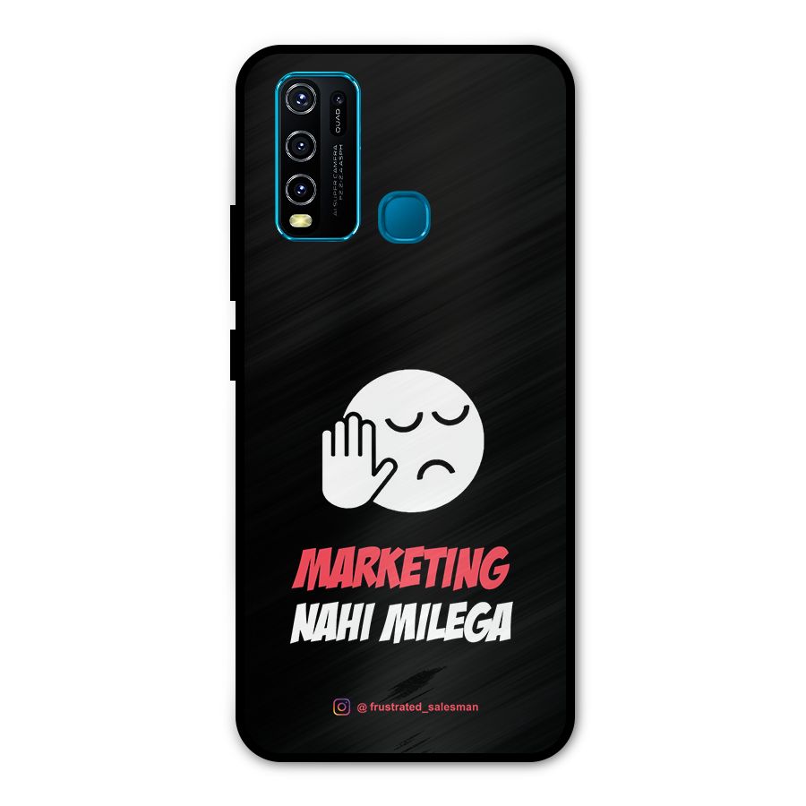 Marketing Nahi Milega Black Metal Back Case for Vivo Y50