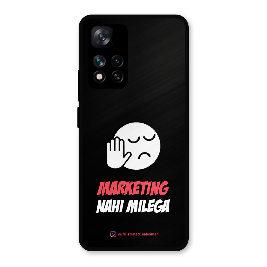 Marketing Nahi Milega Black Metal Back Case for Xiaomi 11i Hypercharge 5G