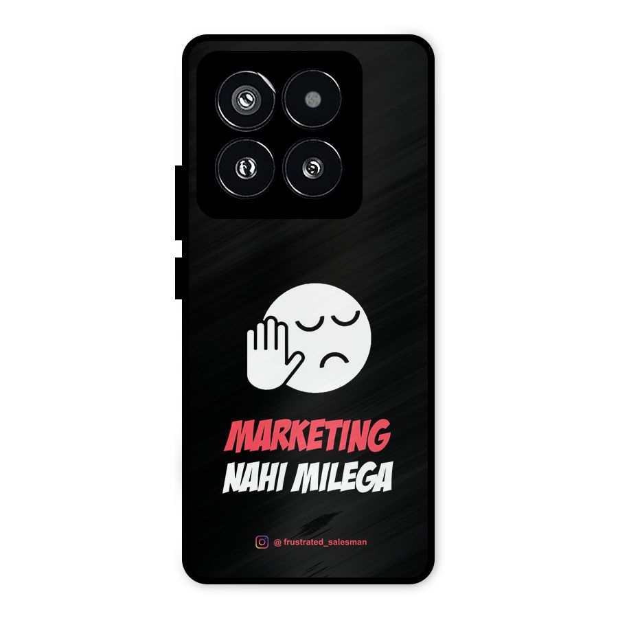Marketing Nahi Milega Black Metal Back Case for Xiaomi 14 Pro