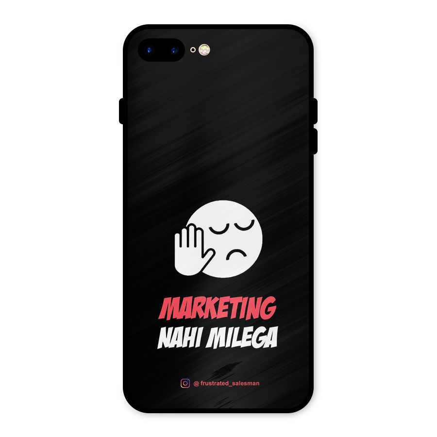 Marketing Nahi Milega Black Metal Back Case for iPhone 8 Plus