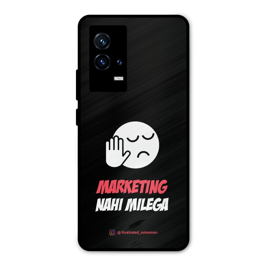 Marketing Nahi Milega Black Metal Back Case for iQOO 9 5G