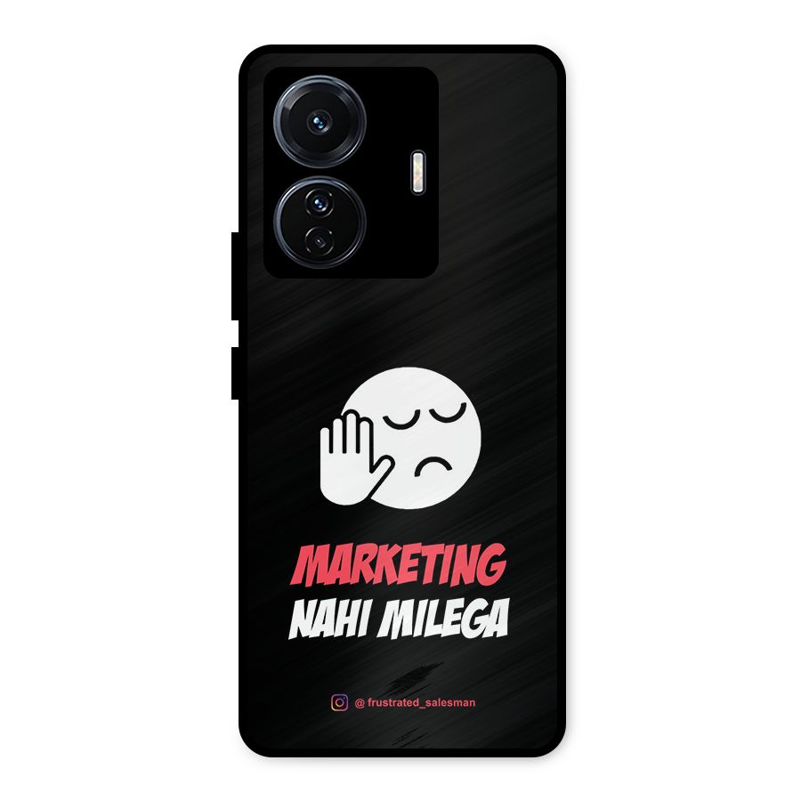 Marketing Nahi Milega Black Metal Back Case for iQOO Z6