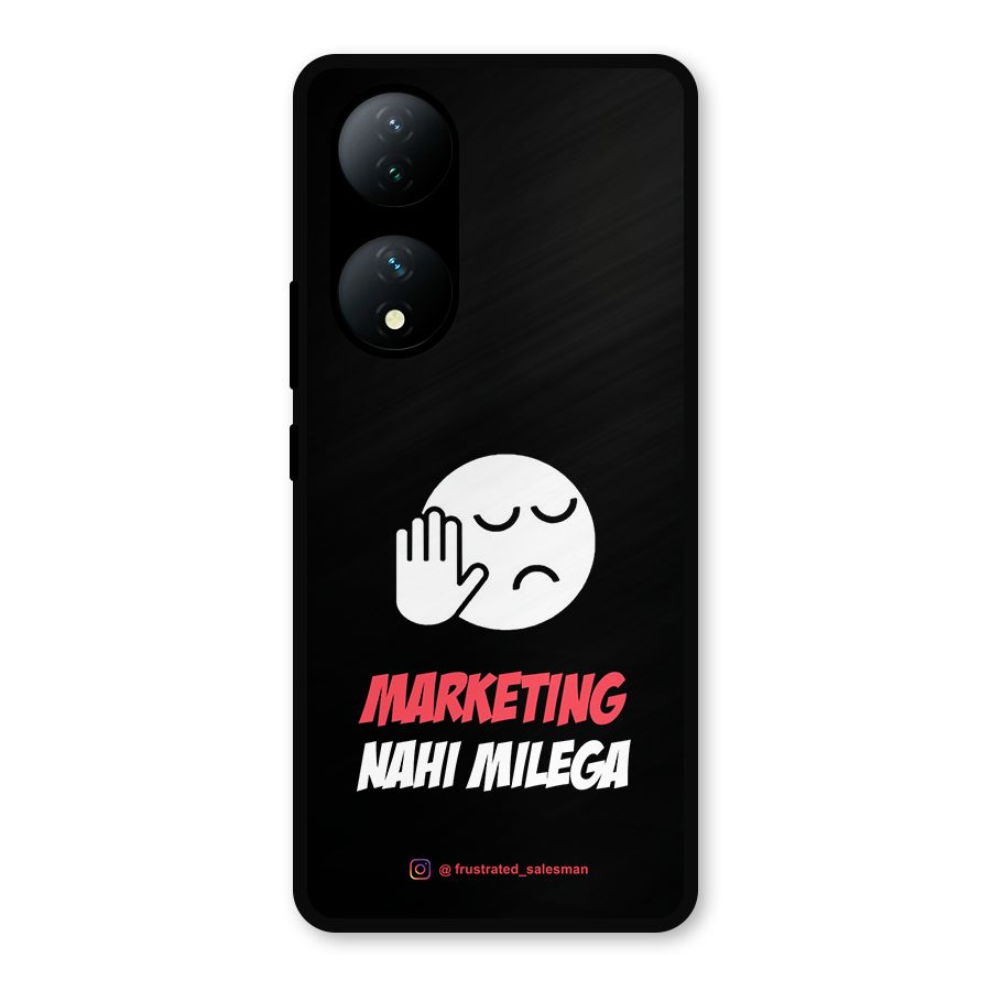 Marketing Nahi Milega Black Metal Back Case for iQOO Z7s