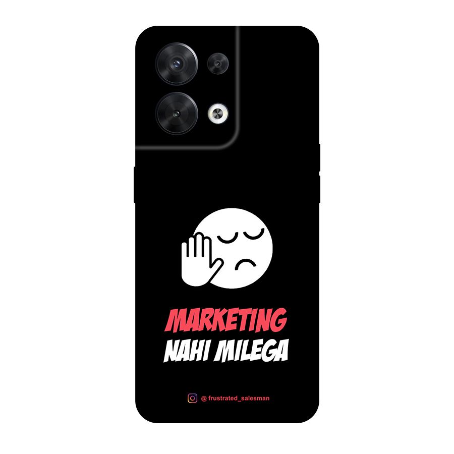 Marketing Nahi Milega Black Original Polycarbonate Back Case for Oppo Reno8 5G