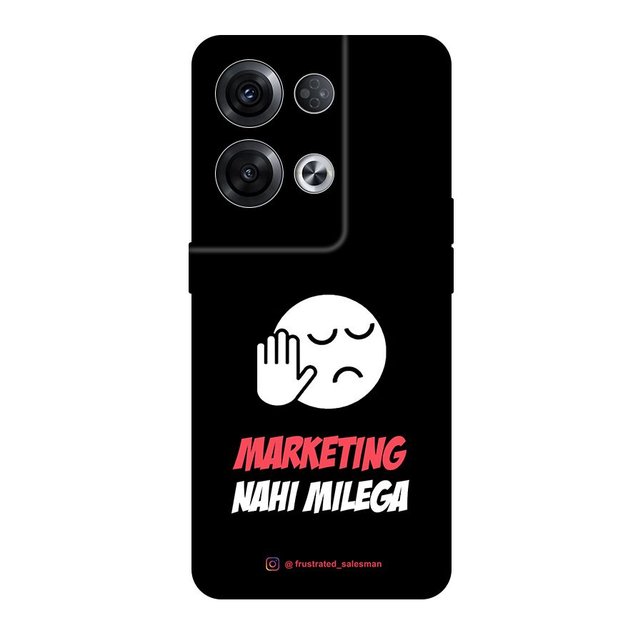 Marketing Nahi Milega Black Original Polycarbonate Back Case for Oppo Reno8 Pro 5G