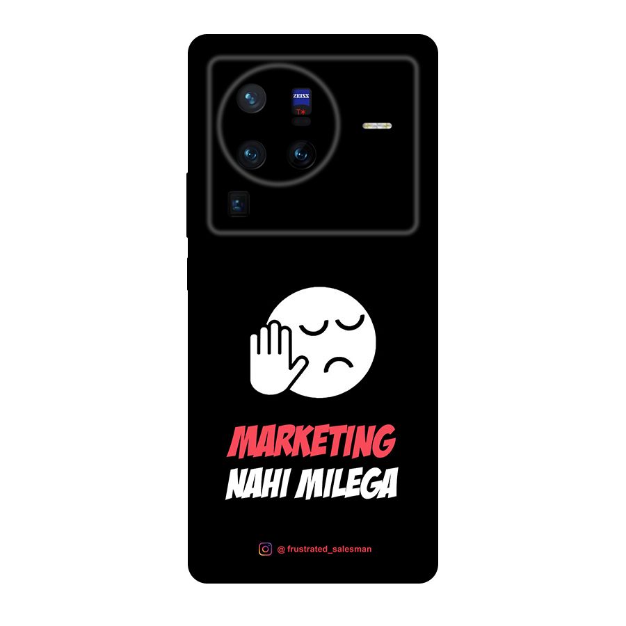 Marketing Nahi Milega Black Original Polycarbonate Back Case for Vivo X80