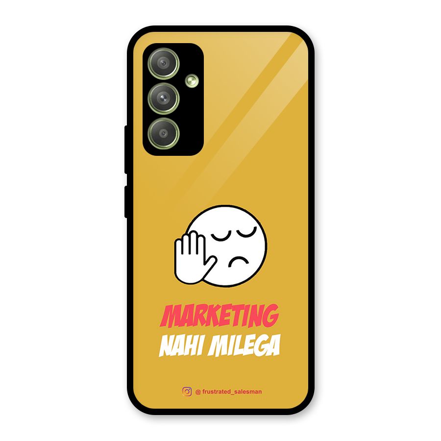 Marketing Nahi Milega Mustard Yellow Glass Back Case for Galaxy A54