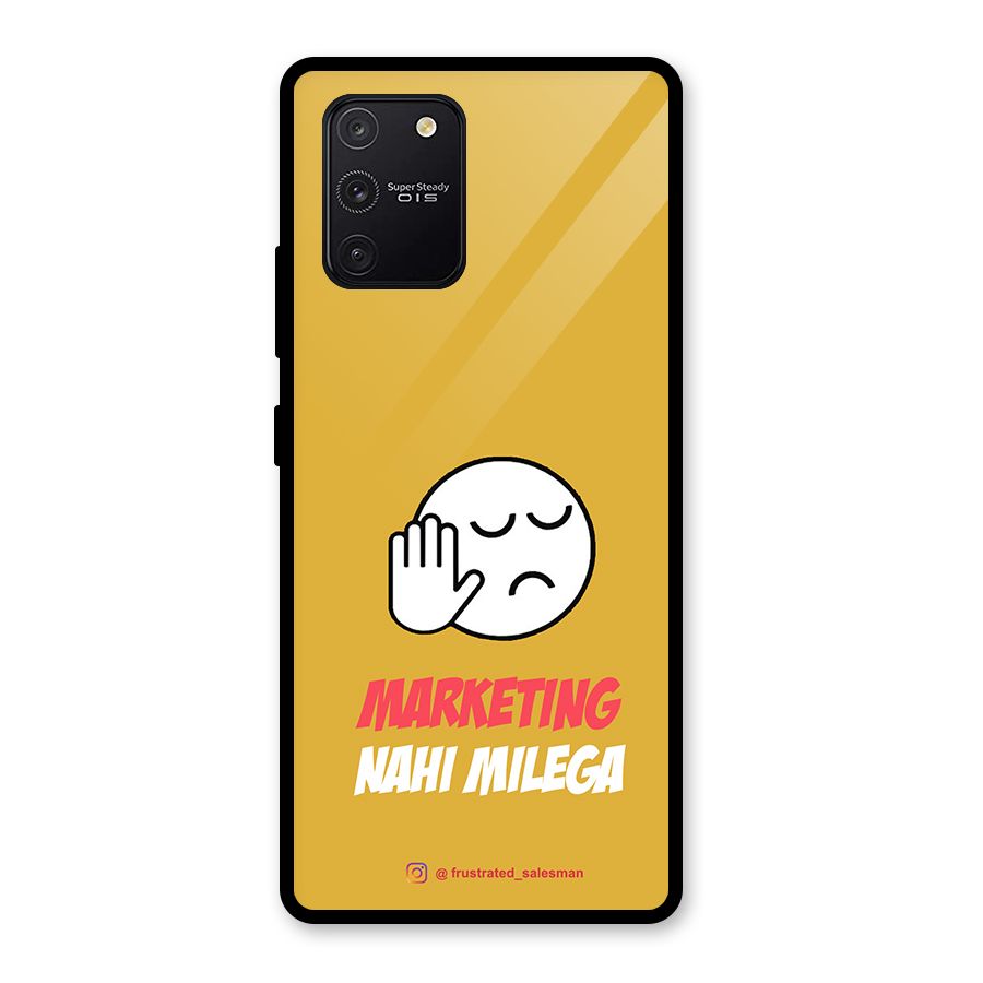 Marketing Nahi Milega Mustard Yellow Glass Back Case for Galaxy S10 Lite