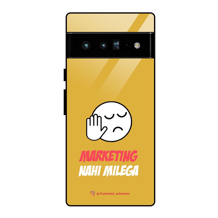 Marketing Nahi Milega Mustard Yellow Glass Back Case for Google Pixel 6 Pro