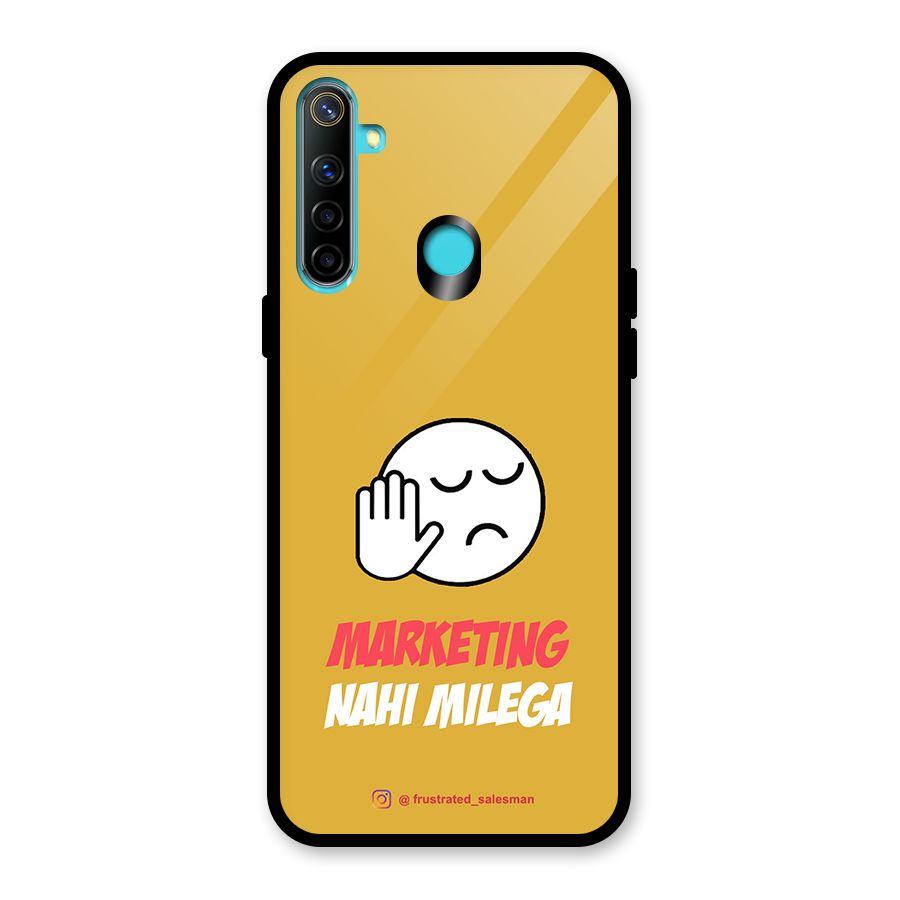 Marketing Nahi Milega Mustard Yellow Glass Back Case for Realme 5