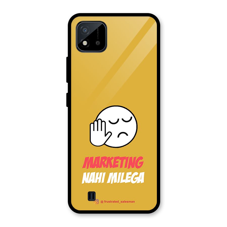 Marketing Nahi Milega Mustard Yellow Glass Back Case for Realme C11 2021