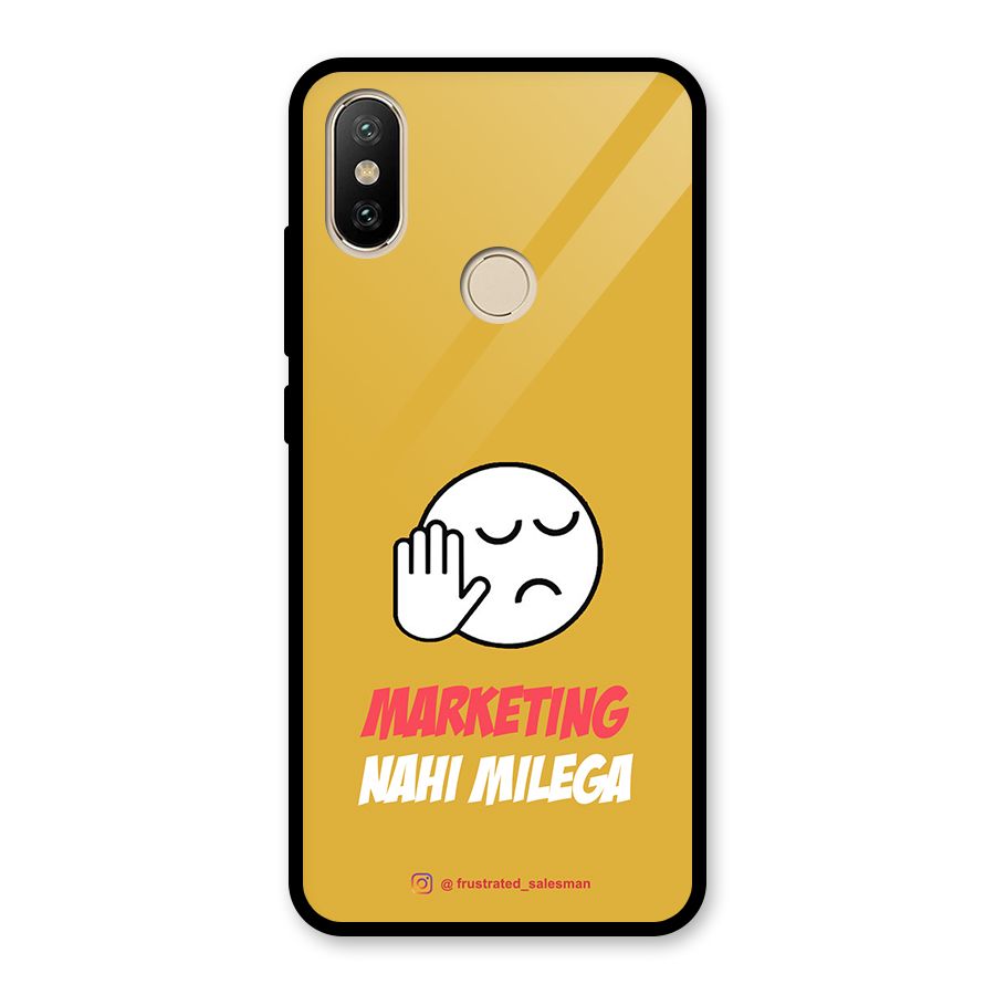 Marketing Nahi Milega Mustard Yellow Glass Back Case for Redmi A2