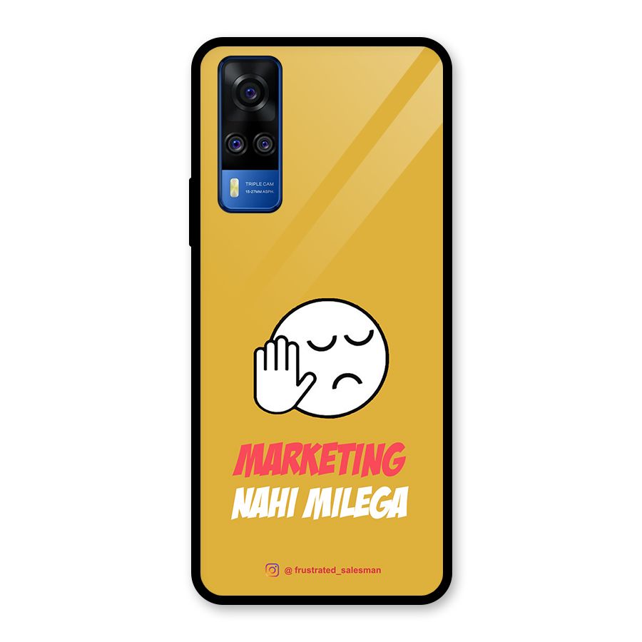 Marketing Nahi Milega Mustard Yellow Glass Back Case for Vivo Y31