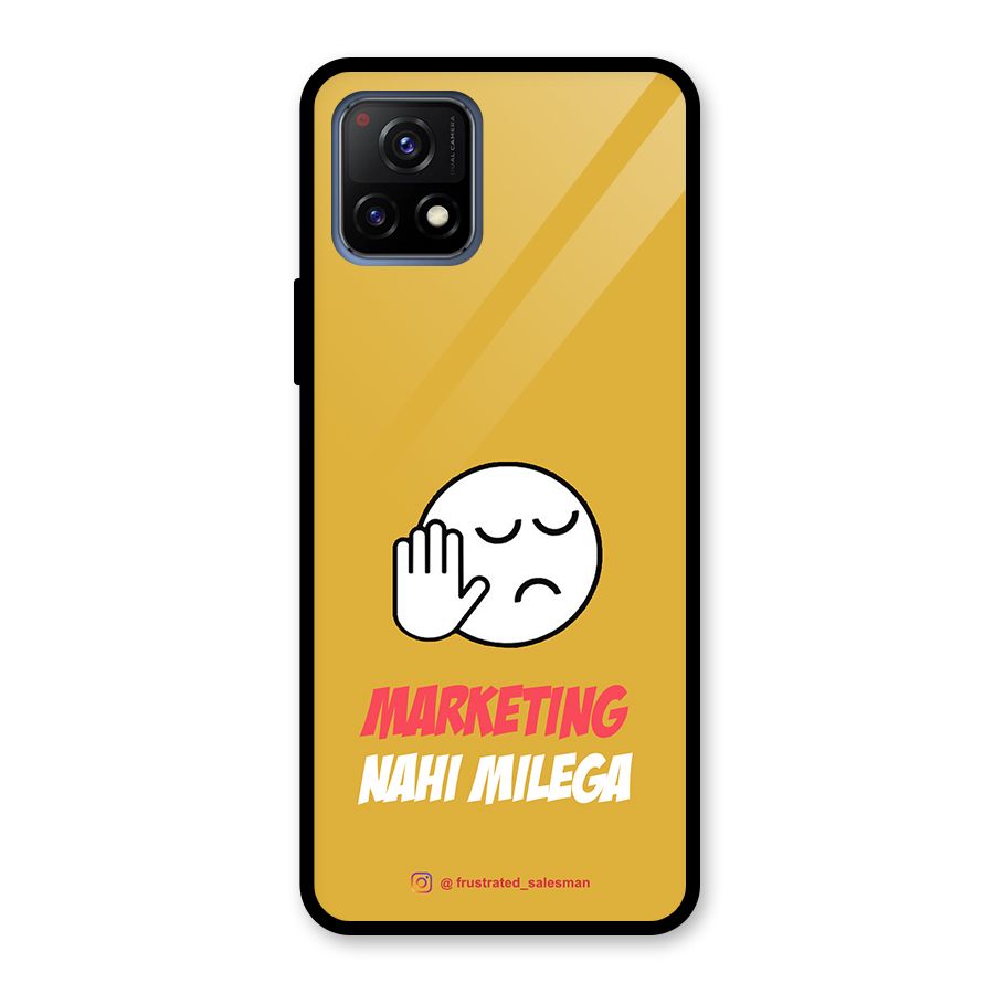 Marketing Nahi Milega Mustard Yellow Glass Back Case for Vivo Y72 5G