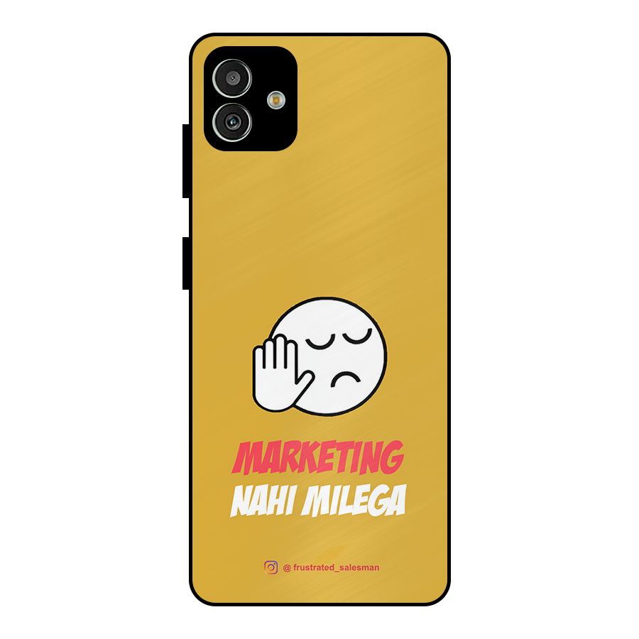 Marketing Nahi Milega Mustard Yellow Metal Back Case for Galaxy M13 5G