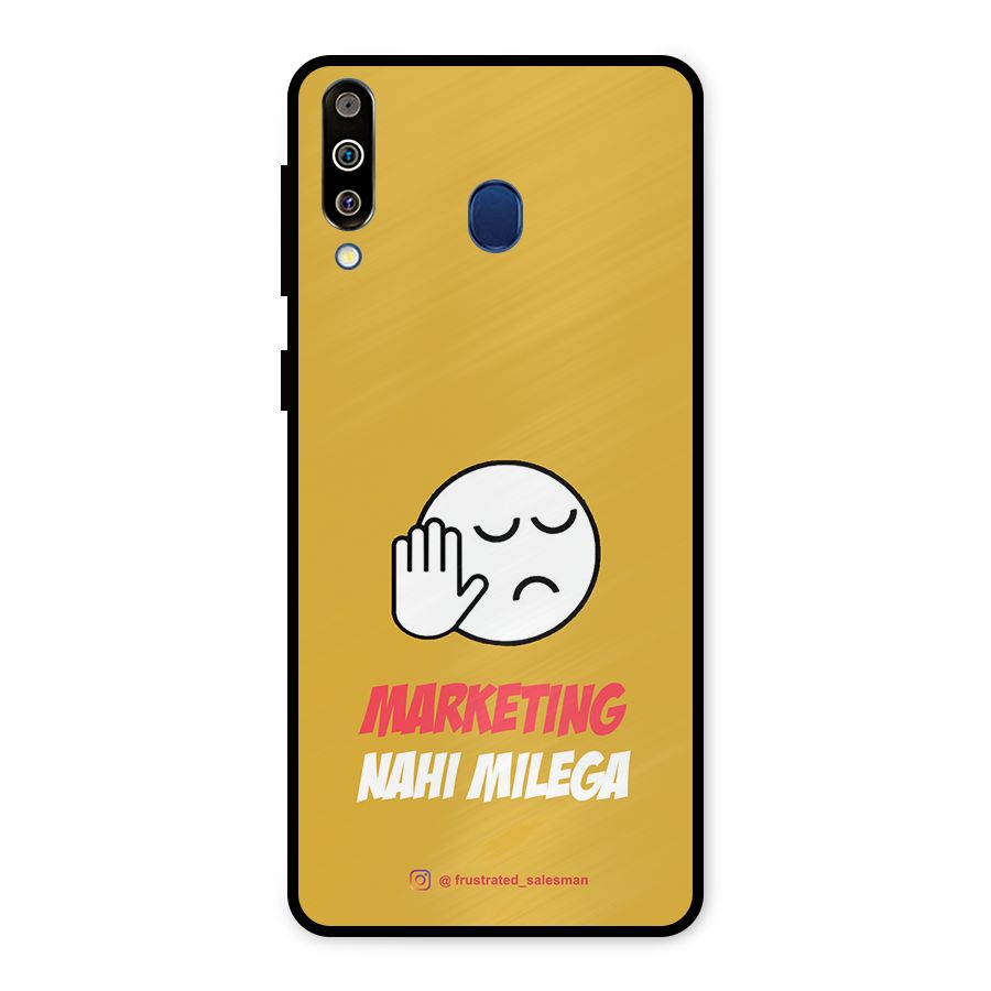 Marketing Nahi Milega Mustard Yellow Metal Back Case for Galaxy M30