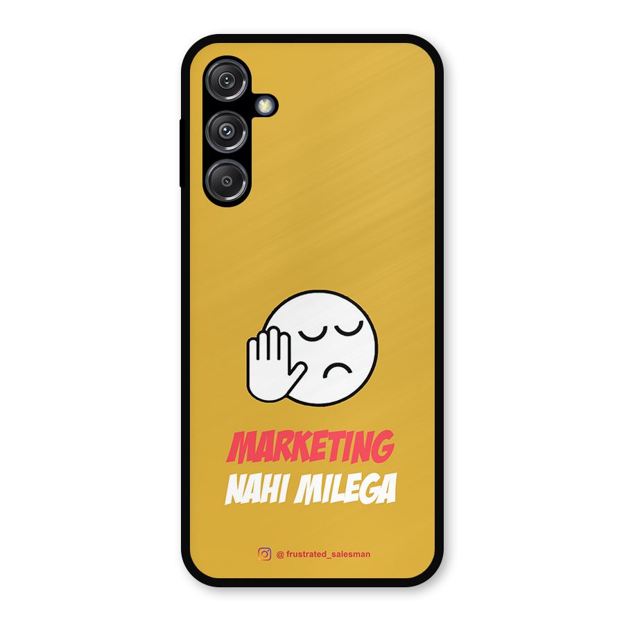 Marketing Nahi Milega Mustard Yellow Metal Back Case for Galaxy M34 5G