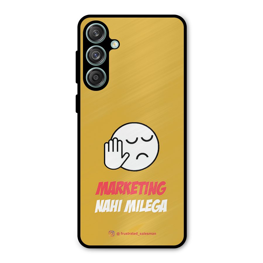 Marketing Nahi Milega Mustard Yellow Metal Back Case for Galaxy M55 5G