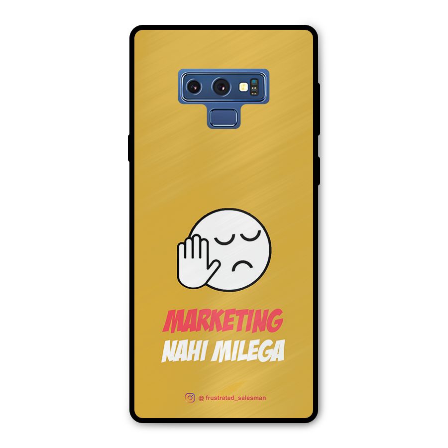 Marketing Nahi Milega Mustard Yellow Metal Back Case for Galaxy Note 9