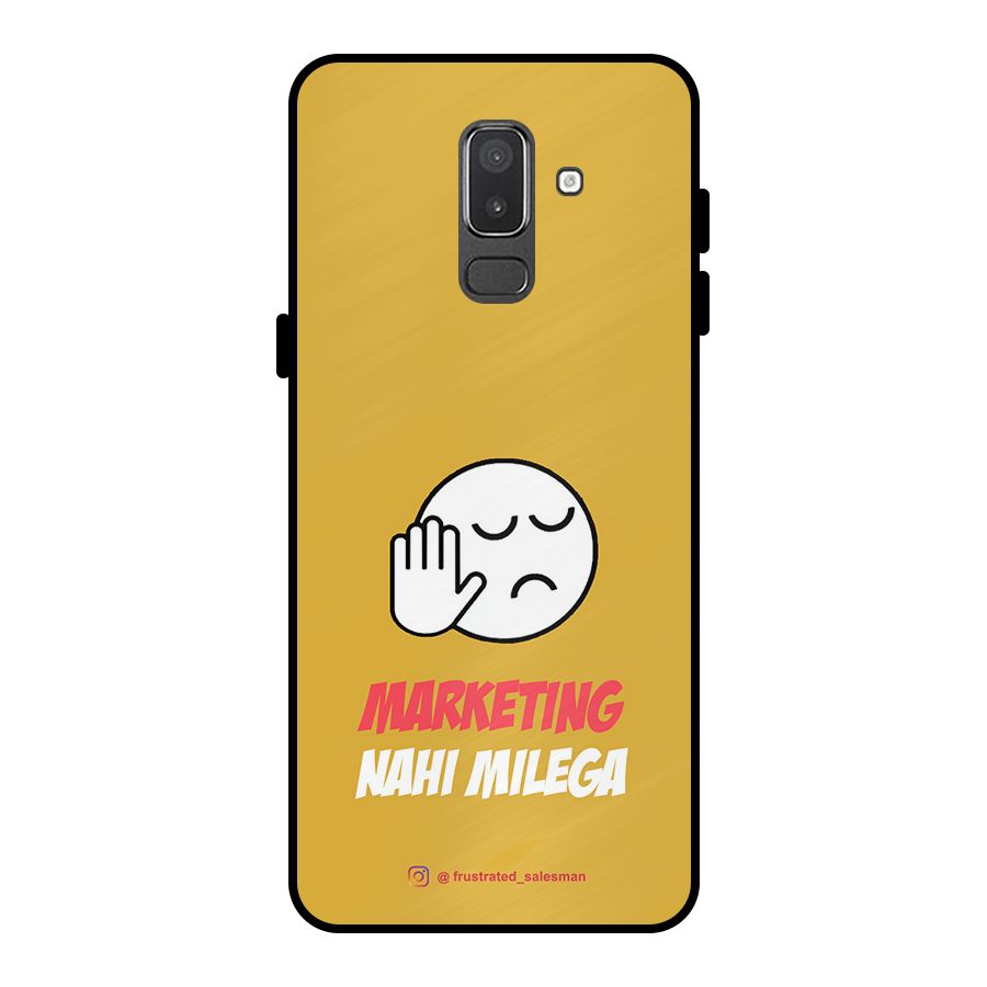 Marketing Nahi Milega Mustard Yellow Metal Back Case for Galaxy On8 (2018)