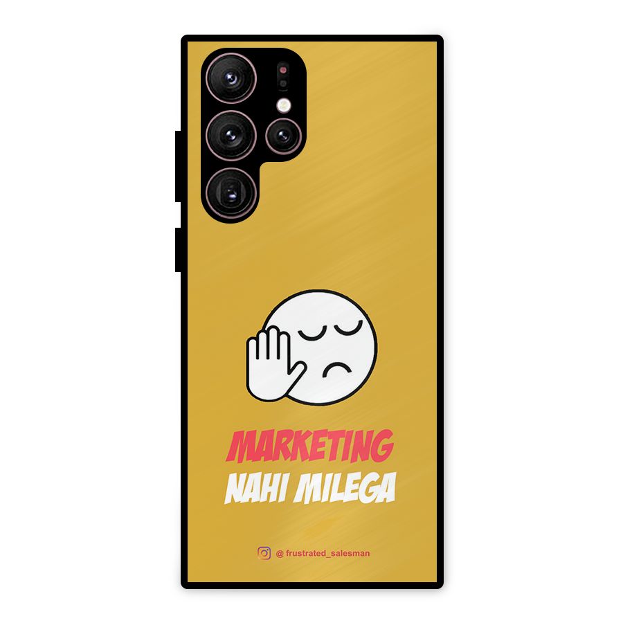 Marketing Nahi Milega Mustard Yellow Metal Back Case for Galaxy S22 Ultra 5G