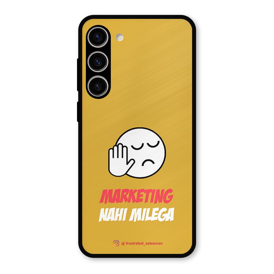 Marketing Nahi Milega Mustard Yellow Metal Back Case for Galaxy S23 Plus