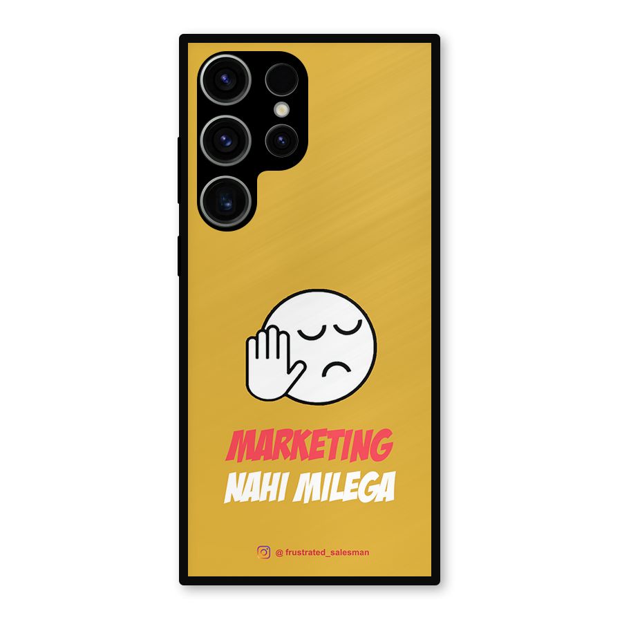 Marketing Nahi Milega Mustard Yellow Metal Back Case for Galaxy S23 Ultra