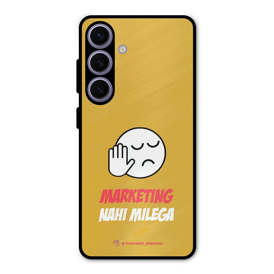 Marketing Nahi Milega Mustard Yellow Metal Back Case for Galaxy S24