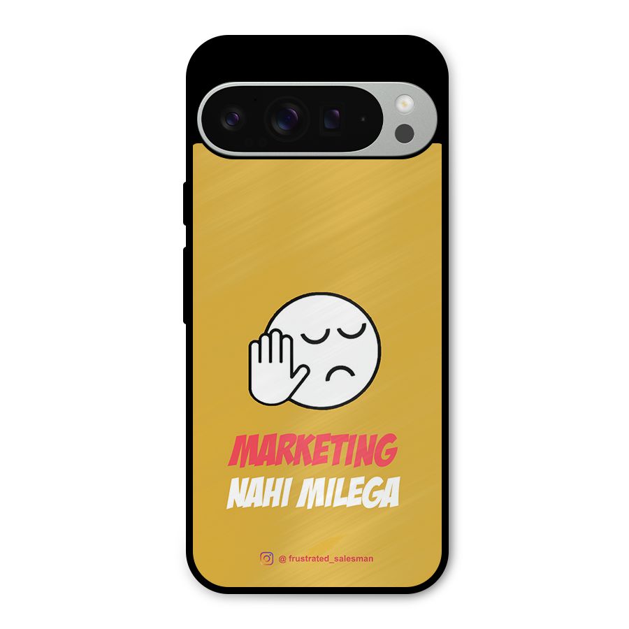 Marketing Nahi Milega Mustard Yellow Metal Back Case for Google Pixel 9 Pro XL