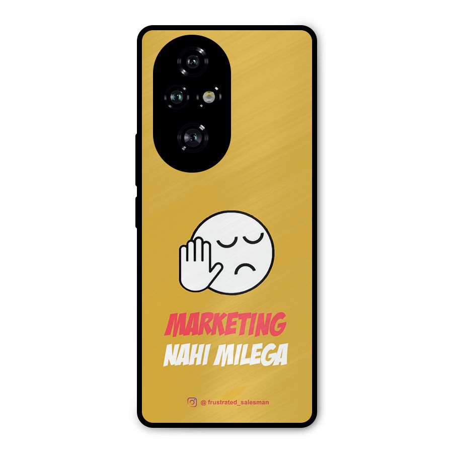Marketing Nahi Milega Mustard Yellow Metal Back Case for Honor 200 Pro
