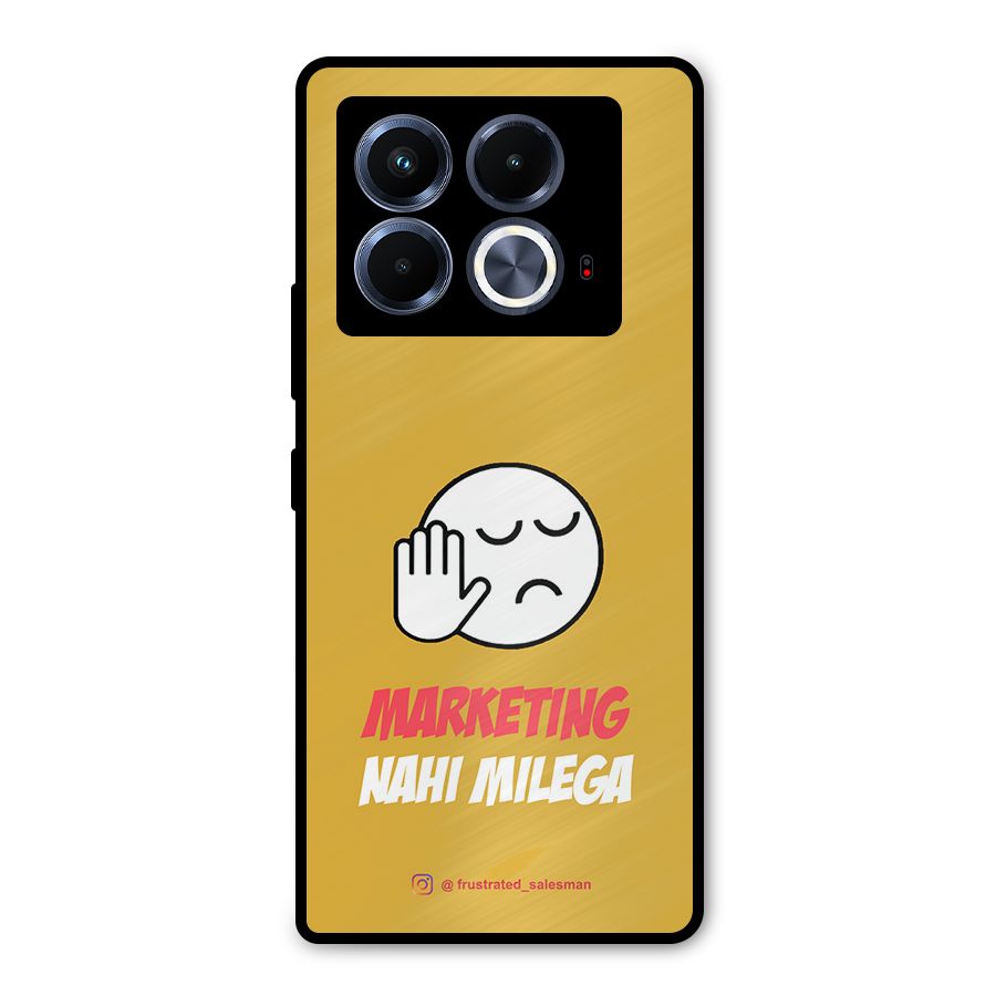 Marketing Nahi Milega Mustard Yellow Metal Back Case for Infinix Note 40 5G