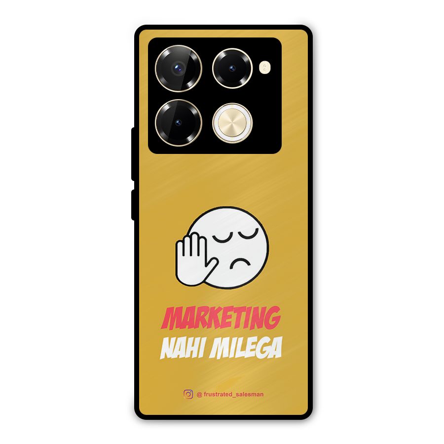 Marketing Nahi Milega Mustard Yellow Metal Back Case for Infinix Note 40 Pro Plus