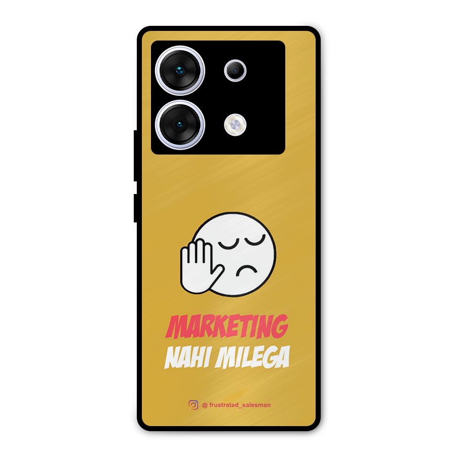 Marketing Nahi Milega Mustard Yellow Metal Back Case for Infinix Zero 30 5G