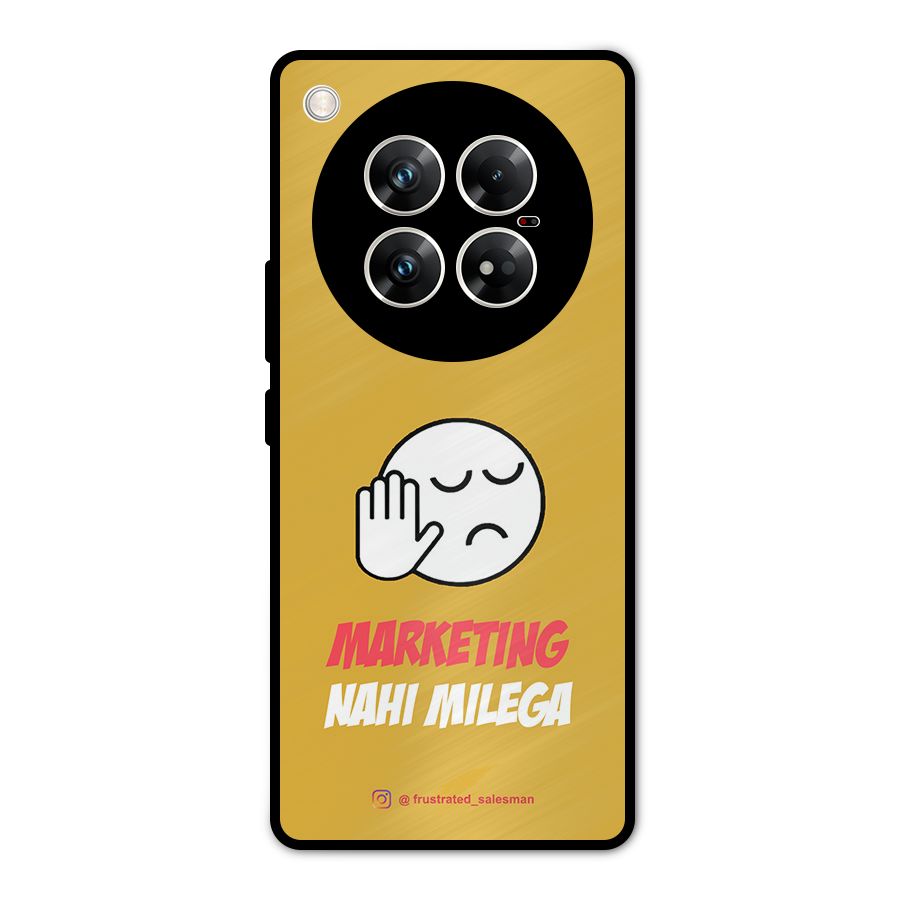 Marketing Nahi Milega Mustard Yellow Metal Back Case for Infinix Zero 40 5G