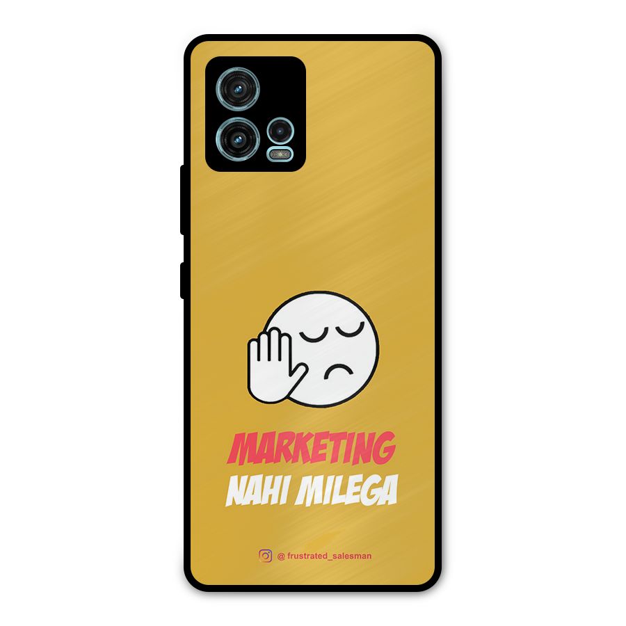Marketing Nahi Milega Mustard Yellow Metal Back Case for Moto G72