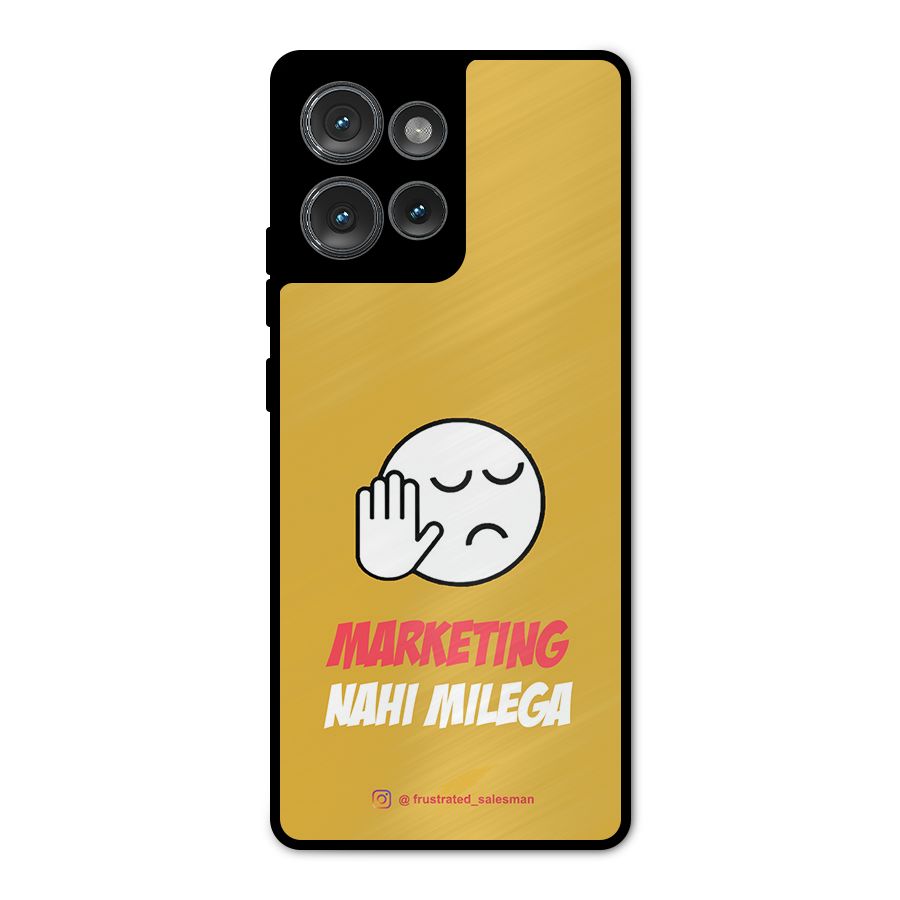 Marketing Nahi Milega Mustard Yellow Metal Back Case for Motorola Edge 50