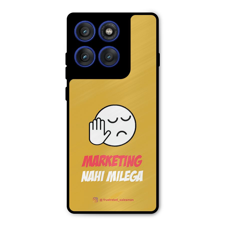 Marketing Nahi Milega Mustard Yellow Metal Back Case for Motorola Edge 60 Pro