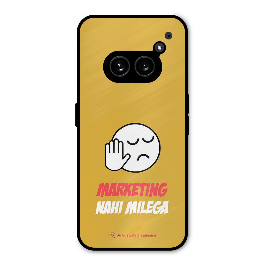 Marketing Nahi Milega Mustard Yellow Metal Back Case for Nothing Phone 2a Plus