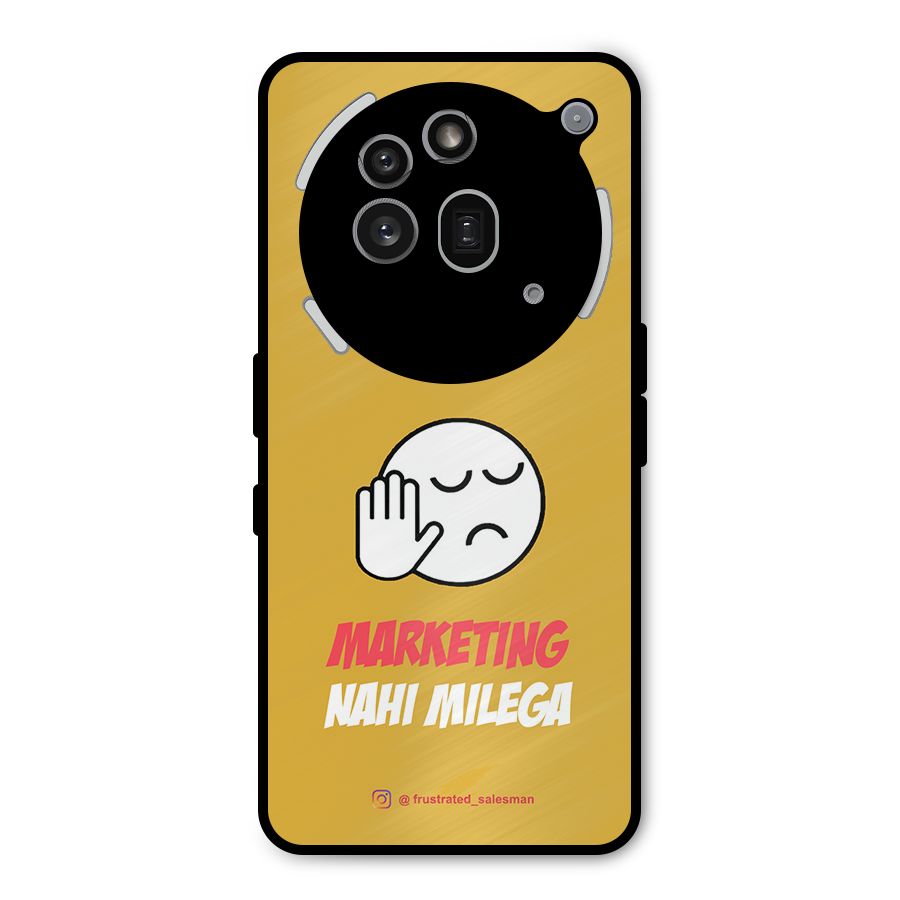 Marketing Nahi Milega Mustard Yellow Metal Back Case for Nothing Phone 3a Pro