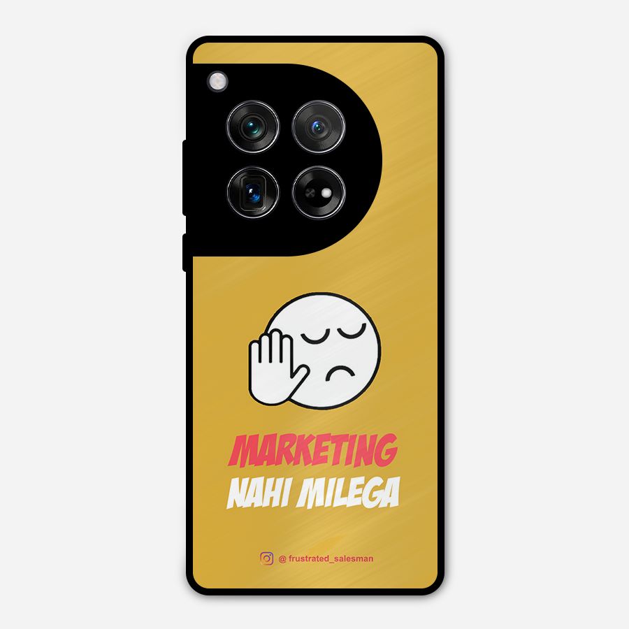 Marketing Nahi Milega Mustard Yellow Metal Back Case for OnePlus 12