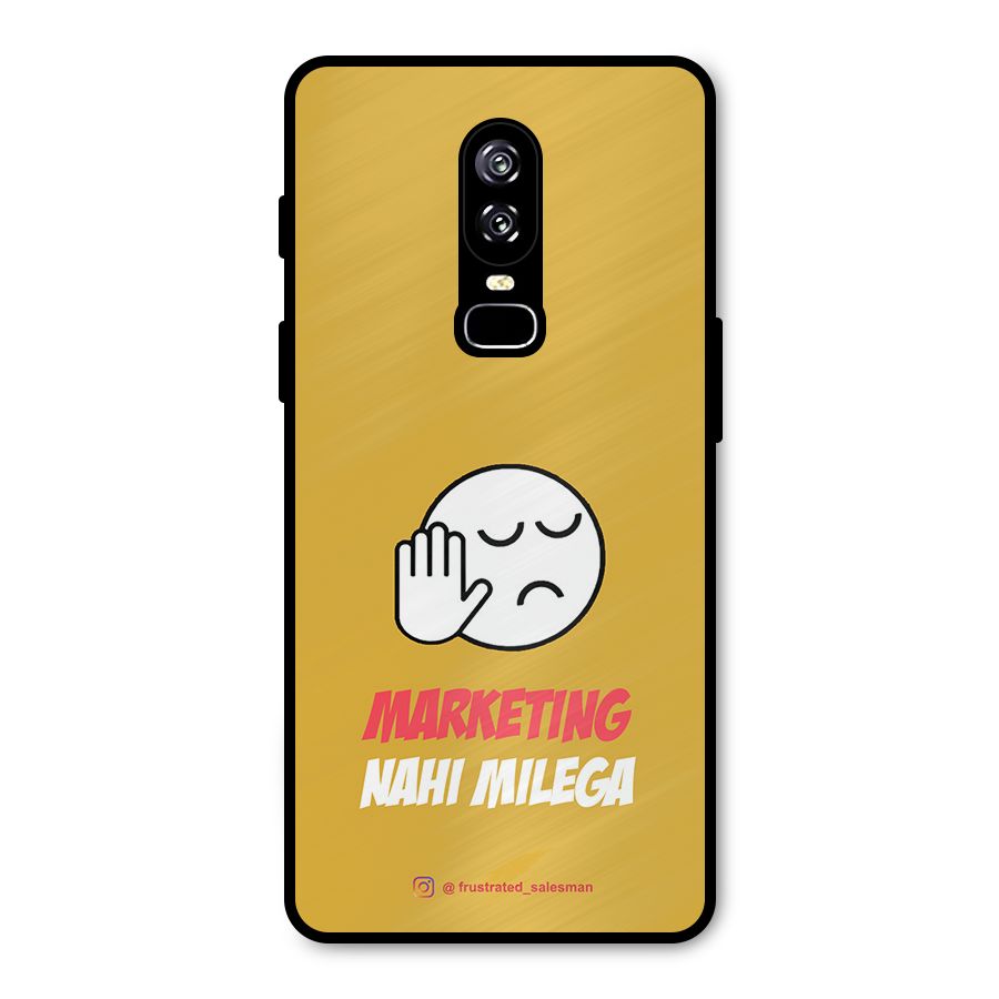 Marketing Nahi Milega Mustard Yellow Metal Back Case for OnePlus 6