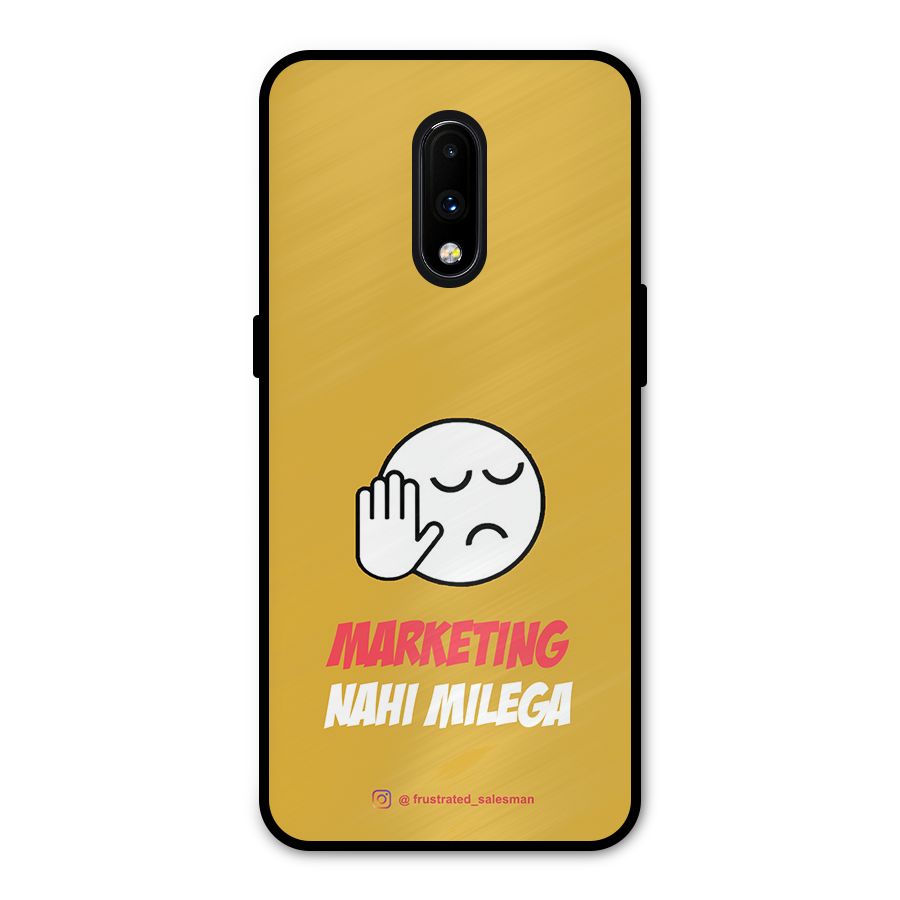 Marketing Nahi Milega Mustard Yellow Metal Back Case for OnePlus 7