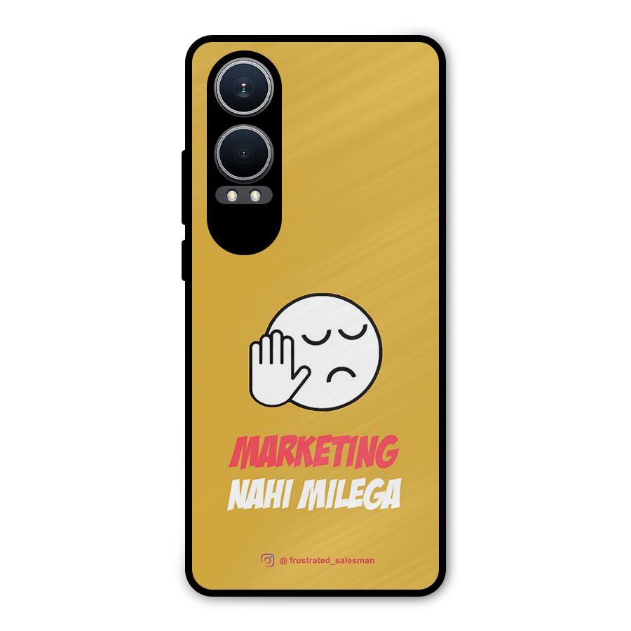 Marketing Nahi Milega Mustard Yellow Metal Back Case for OnePlus Nord CE4 Lite