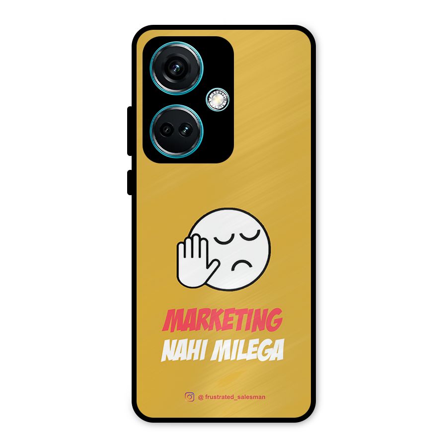 Marketing Nahi Milega Mustard Yellow Metal Back Case for OnePlus Nord CE 3 5G