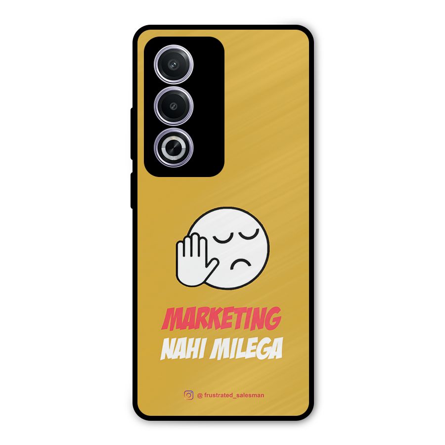 Marketing Nahi Milega Mustard Yellow Metal Back Case for Oppo A3 Pro