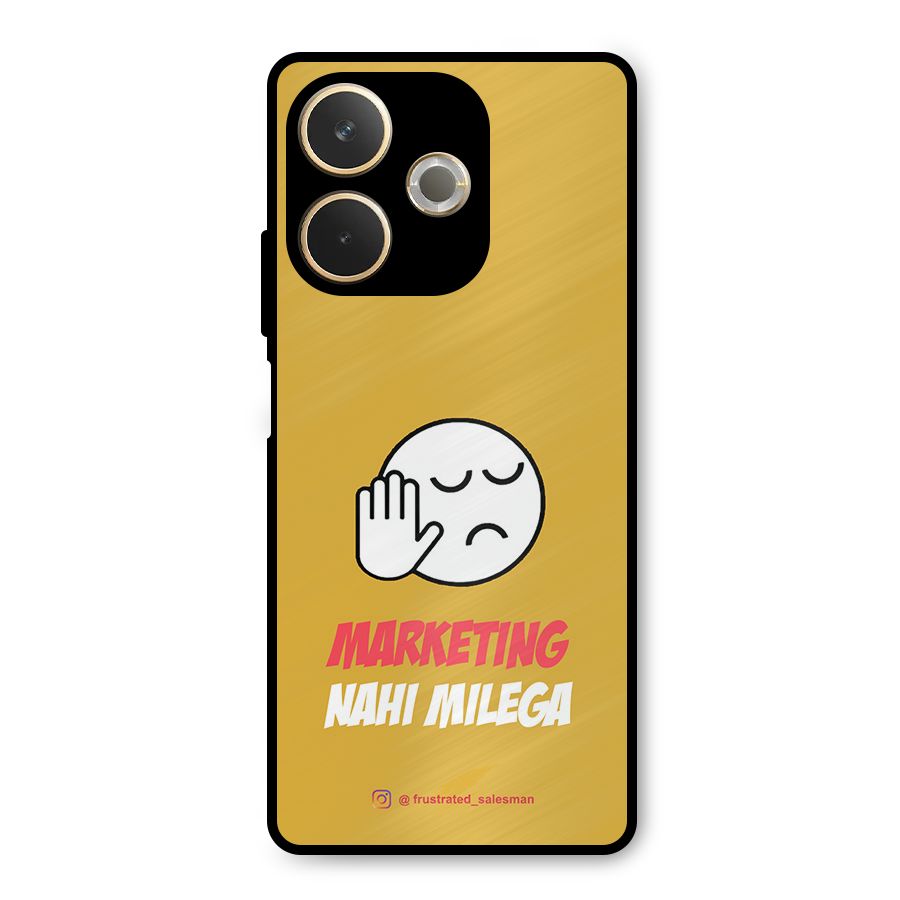 Marketing Nahi Milega Mustard Yellow Metal Back Case for Oppo A5 Pro