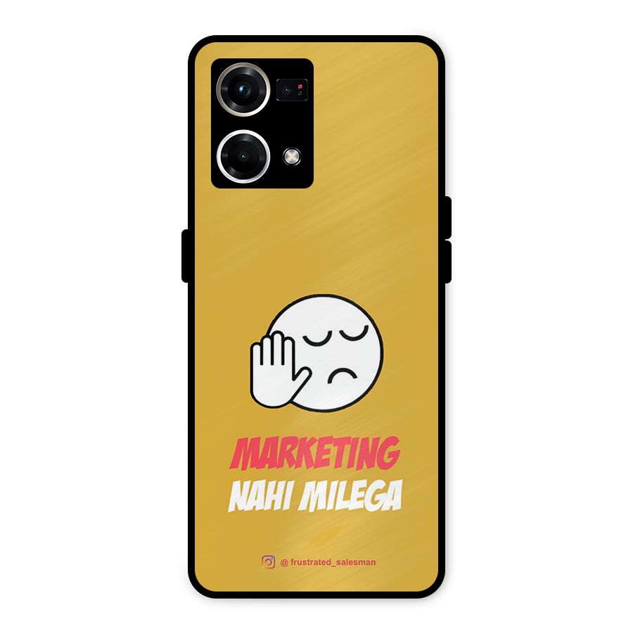Marketing Nahi Milega Mustard Yellow Metal Back Case for Oppo F21 Pro 4G