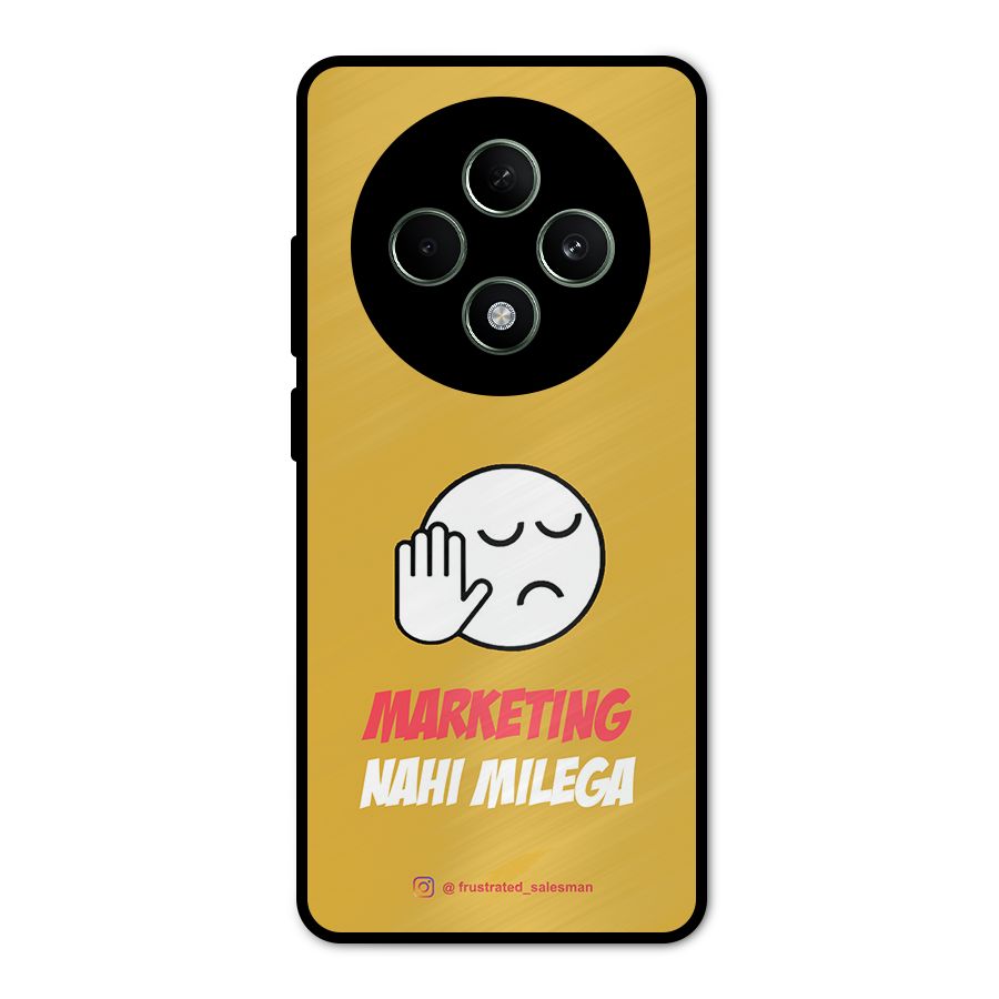 Marketing Nahi Milega Mustard Yellow Metal Back Case for Oppo F27