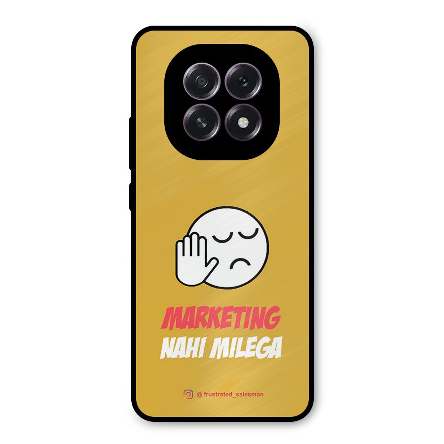 Marketing Nahi Milega Mustard Yellow Metal Back Case for Oppo F29